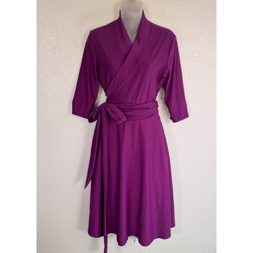 Elhoffer Wrap Dress Women Large Essentials Magical Midi Cosplay Comic Con Purple